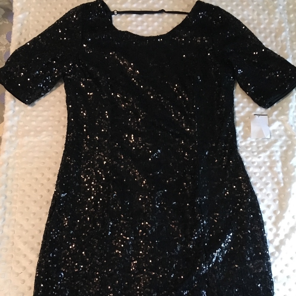 Black Sequin Dress